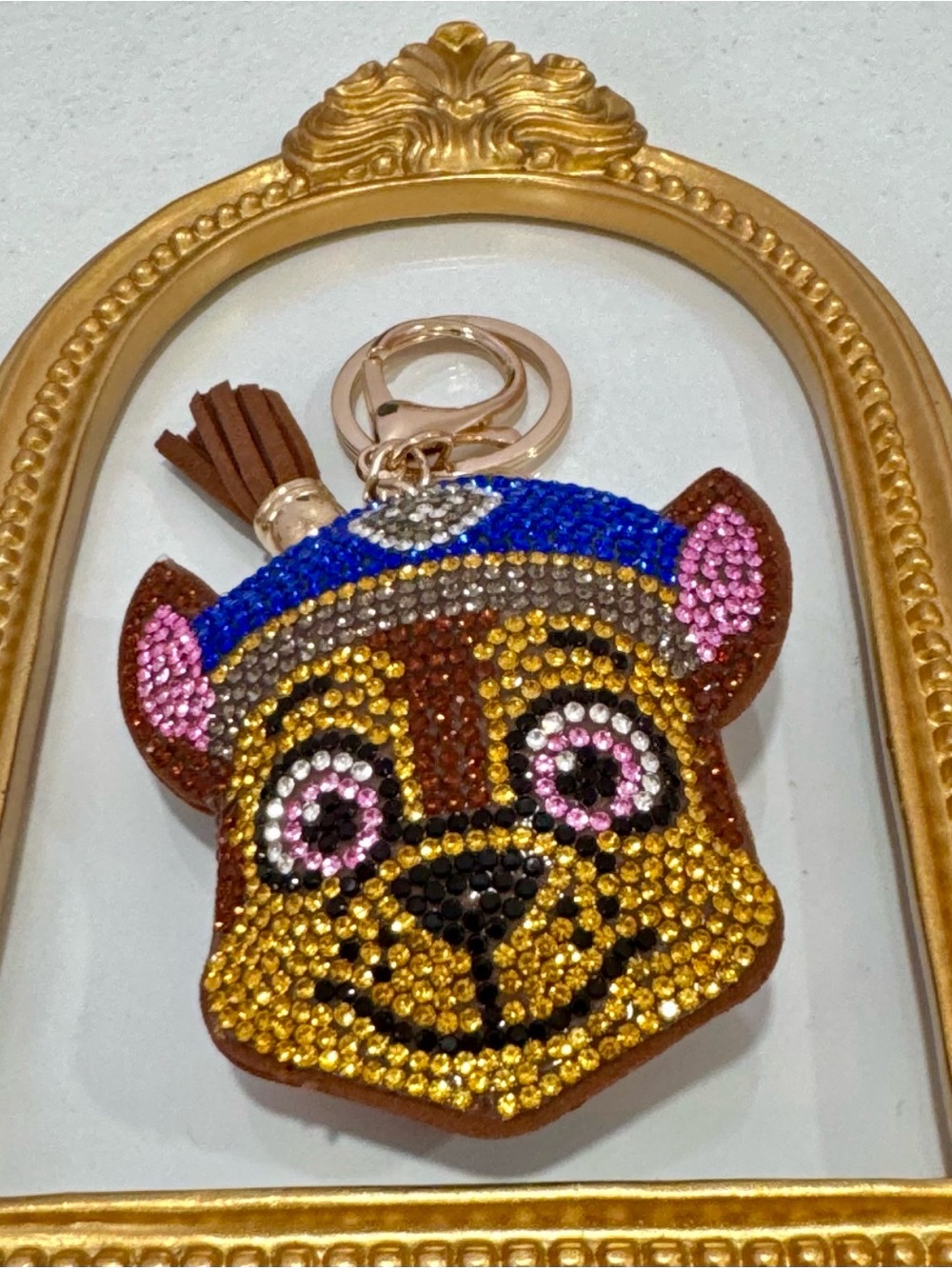 New Rhinestone Puppy Patrol Chase Keychain Bag Charm